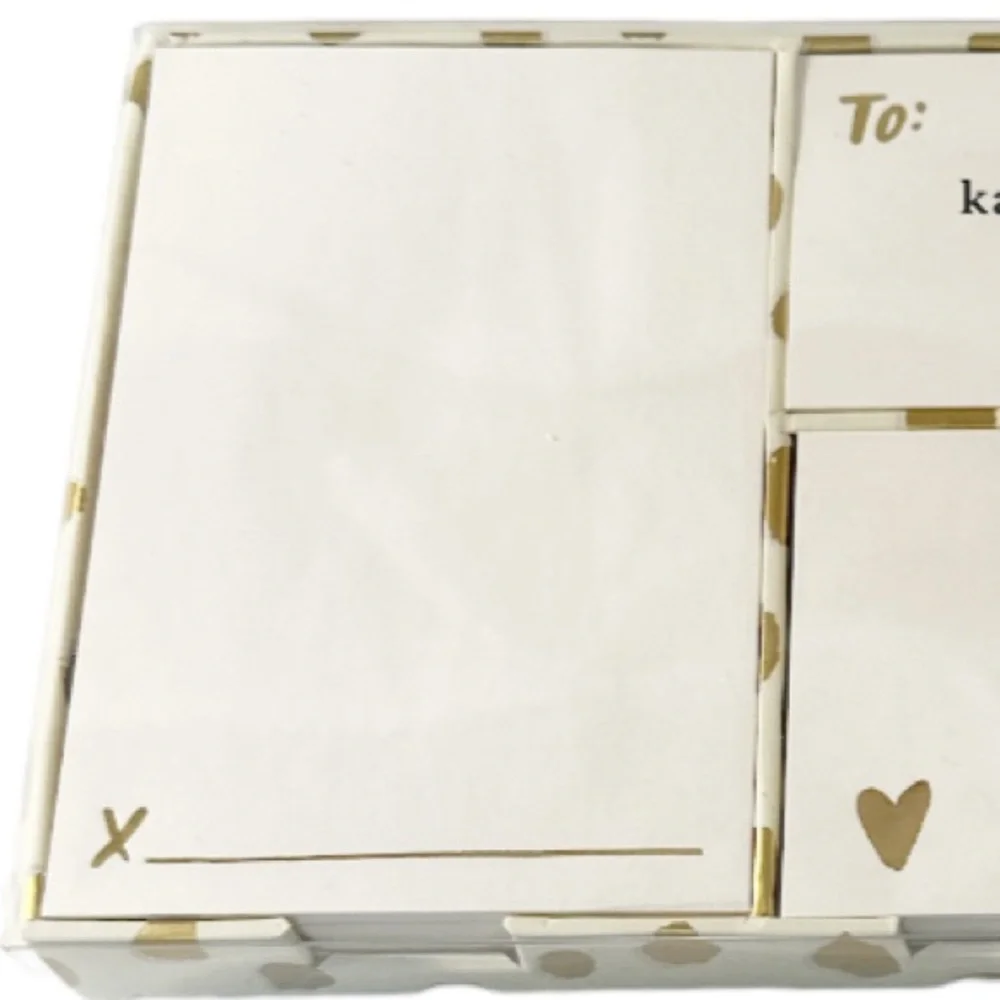 NEW ♠️Kate Spade New York ♠️ GOLD FLAMINGO DOT Sticky Note Set 🌟🌟🌟